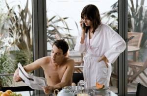 Emily Mortimer(Chloe Hewett Wilton) en Jonathan Rhys-Meyers(Chris Wilton (as Jonathan Rhys Meyers)) in Match Point