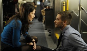 Michelle Monaghan (Christina) en Jake Gyllenhaal (Colter Stevens) in Source Code