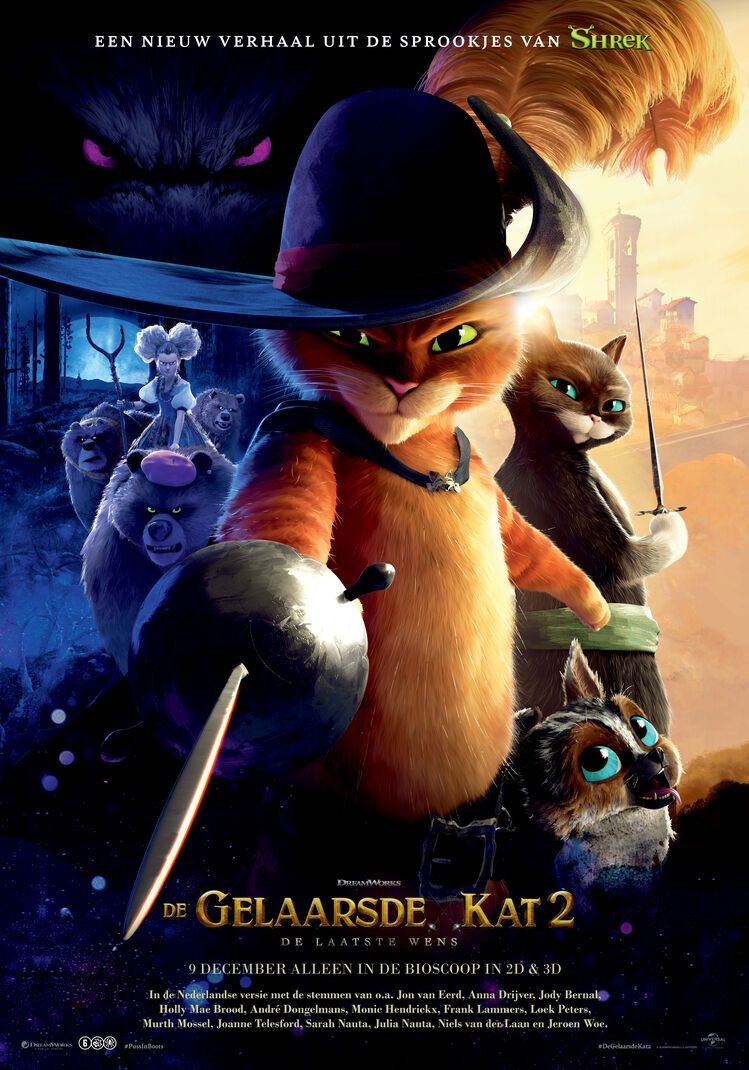 De poster van De Gelaarsde Kat 2: De Laatste Wens