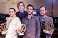 IFFR 2015 Hivos Tiger Awards winnaars met festivaldirecteur Rutger Wolfson. Foto Felix Kalkman. IFFR 2015 Hivos Tiger Awards winnaars met festivaldirecteur Rutger Wolfson. Foto Felix Kalkman.