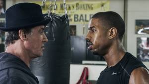 Creed: Sylvester Stallone (Rocky Balboa) en Michael B. Jordan (Adonis Johnson) Creed: Sylvester Stallone (Rocky Balboa) en Michael B. Jordan (Adonis Johnson)