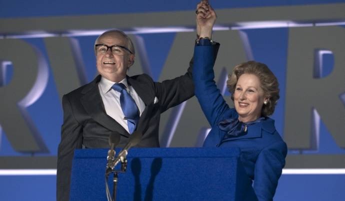 Jim Broadbent (Denis Thatcher) en Meryl Streep (Margaret Thatcher) in The Iron Lady