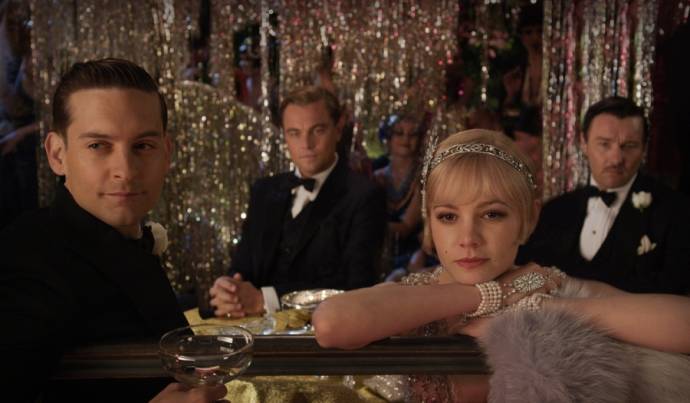 Tobey Maguire (Nick Carraway) en Carey Mulligan (Daisy Buchanan)