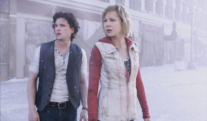 Kit Harington (Vincent Carter) en Adelaide Clemens (Heather Mason) in Silent Hill: Revelation