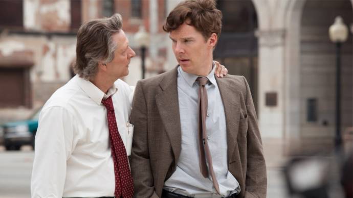 Chris Cooper (Charles Aiken) en Benedict Cumberbatch ('Little' Charles Aiken)