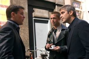 Matt Damon, Brad Pitt & George Clooney in Ocean's Twelve