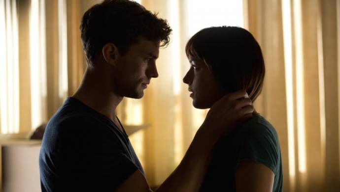 Jamie Dornan (Christian Grey) en Dakota Johnson (Anastasia Steele)