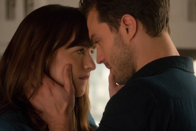 Jamie Dornan (Christian Grey) en Dakota Johnson (Anastasia Steele)