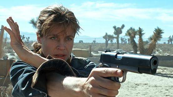 Linda Hamilton (Sarah Connor) in Terminator 2: Judgment Day