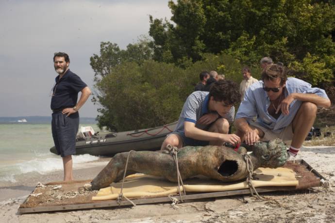 Michael Stuhlbarg (Mr. Perlman), Timothée Chalamet (Elio Perlman) en Armie Hammer (Oliver)