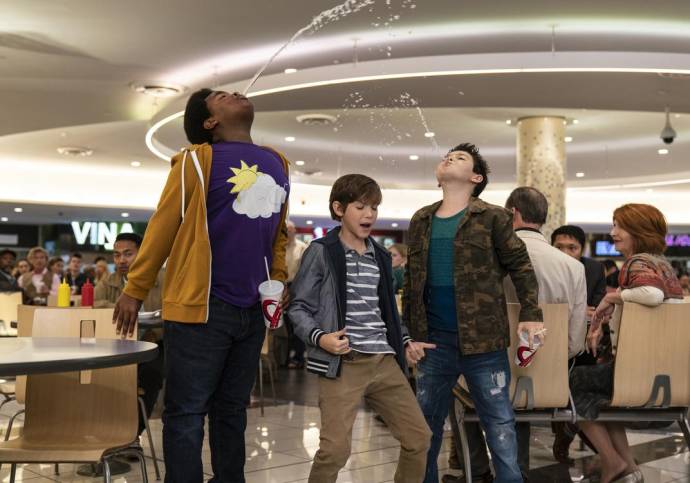 Keith L. Williams (Lucas), Brady Noon (Thor) en Jacob Tremblay (Max) in Good Boys