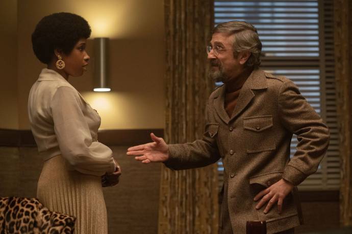 Jennifer Hudson (Aretha Franklin) en Marc Maron (Jerry Wexler)