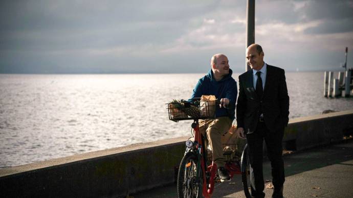 Alexandre Jollien (Igor) en Bernard Campan (Louis)