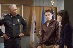 Casey Affleck (Patrick Kenzie), Morgan Freeman (Jack Doyle) en Michelle Monaghan (Angie Gennaro)