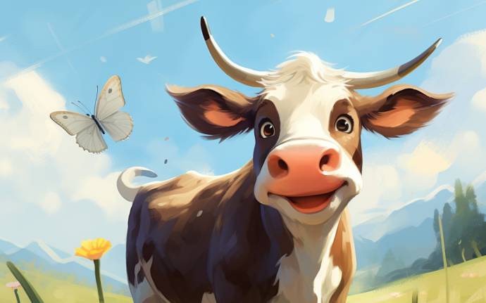 De koe en de vlinder filmstill