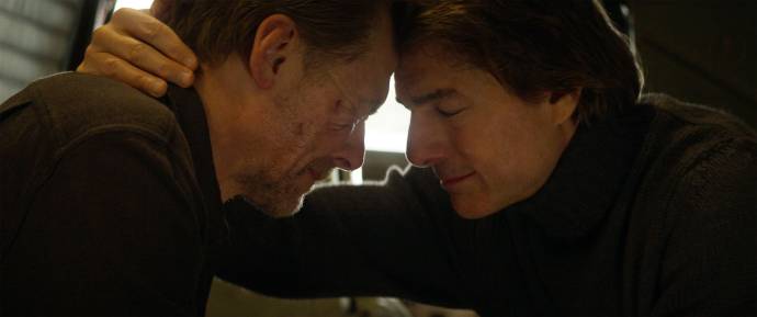 Simon Pegg (Benji Dunn) en Tom Cruise (Ethan Hunt)