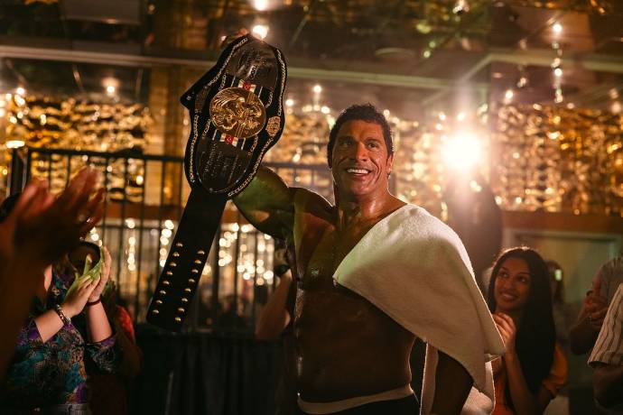 Dwayne Johnson (Mark Kerr) in The Smashing Machine