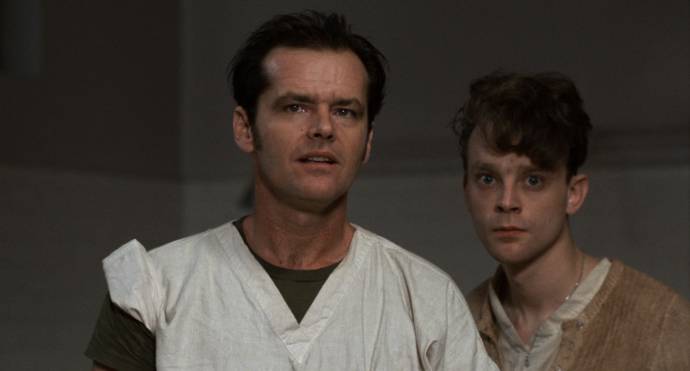 Jack Nicholson (Randle Patrick McMurphy) en Brad Dourif (Billy Bibbit)