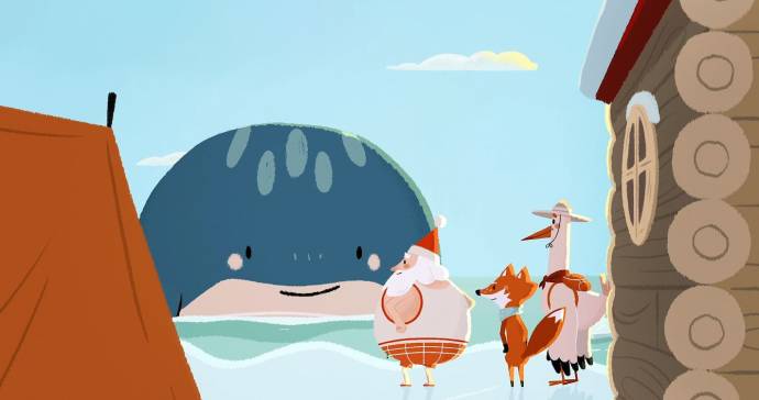 Dieren vieren Kerst filmstill