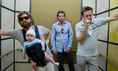 Bradley Cooper (Phil Wenneck), Zach Galifianakis (Alan Garner) en Ed Helms (Stu Price)