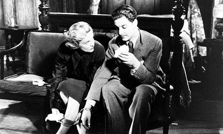 Madeleine Carroll (Pamela) en Robert Donat (Richard Hannay)