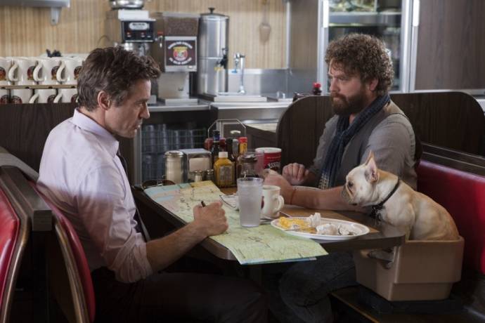 Robert Downey Jr. (Peter Highman) en Zach Galifianakis (Ethan Tremblay)