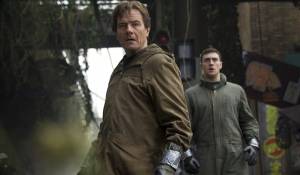 Godzilla: Bryan Cranston (Joe Brody) en Aaron Johnson (Ford) Godzilla: Bryan Cranston (Joe Brody) en Aaron Johnson (Ford)