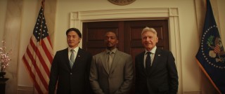 Harrison Ford en Anthony Mackie in Captain America: Brave New World Harrison Ford en Anthony Mackie in Captain America: Brave New World
