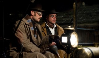 Jude Law en Robert Downey Jr. in Sherlock Holmes: A Game of Shadows