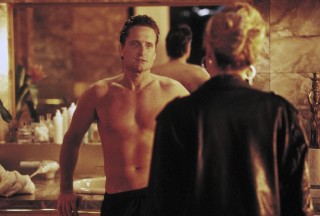 Michael Douglas en Sharon Stone in Basic Instinct
