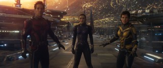 Paul Rudd, Kathryn Newton en Evangeline Lilly in Ant-Man and the Wasp: Quantumania