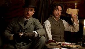 Sherlock Holmes: A Game of Shadows: Jude Law (Dr. John Watson) en Robert Downey Jr. (Sherlock Holmes) Sherlock Holmes: A Game of Shadows: Jude Law (Dr. John Watson) en Robert Downey Jr. (Sherlock Holmes)