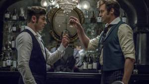 The Greatest Showman: Zac Efron (Phillip) en Hugh Jackman (P.T. Barnum) The Greatest Showman: Zac Efron (Phillip) en Hugh Jackman (P.T. Barnum)