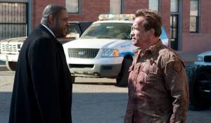 The Last Stand: Forest Whitaker (Agent John Bannister) en Arnold Schwarzenegger (Sheriff Ray Owens) The Last Stand: Forest Whitaker (Agent John Bannister) en Arnold Schwarzenegger (Sheriff Ray Owens)