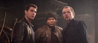 Tom Cruise, Ving Rhames en Simon Pegg in Mission: Impossible - Dead Reckoning Part One