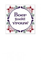 Boer roept vrouw poster