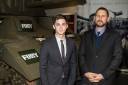 Logan Lerman en David Ayer in Fury (c) Arjo Frank