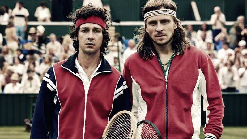 Shia LaBoeuf als McEnroe en Sverrir Gudnason als Borg
