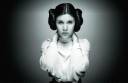 Carrie Fisher, die beroemd werd als Prinses Leia.