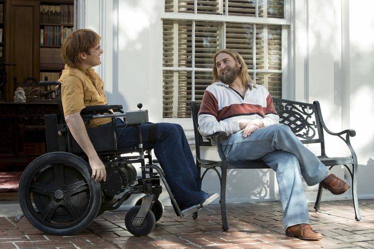 Joaquin Phoenix en Jonah Hill in 'Don't Worry, He Won't Get Far on Foot' (c) 2018.