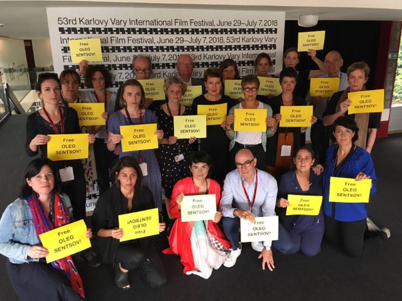 FAN of Europe protesteert voor de vrijlating van Oleg Sentsov (c) FAN of Europe 2018