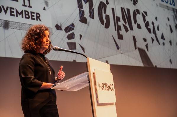 Minister Van Engelshoven tijdens de opening van InScience 2018 © 2018 Jimmy Israel