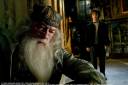 Michael Gambon en Daniel Radcliffe in Harry Potter and the Goblet of Fire (2005)