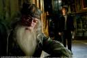 Michael Gambon en Daniel Radcliffe in Harry Potter and the Goblet of Fire (2005)