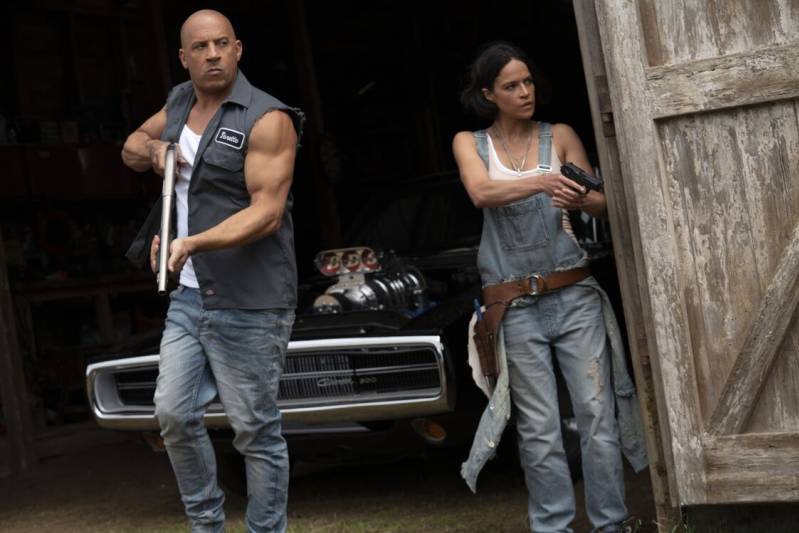 Vin Diesel en Michelle Rodriguez in Fast & Furious 9 (2021)